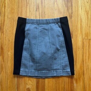 Armani Exchange Grey Black Pencil Skirt Mini Length